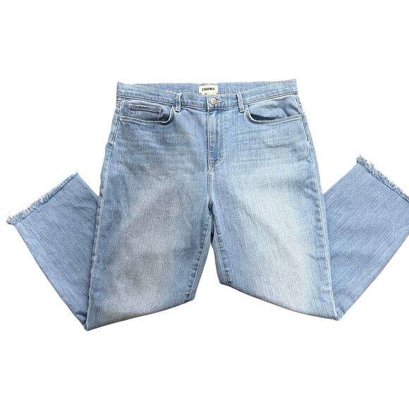 L'AGENCE Sada High Rise Slim Fit Cropped Light Wash Jeans Size 31 - Picture 6 of 9